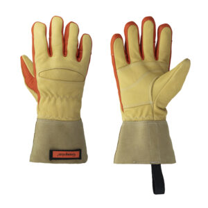 Granqvists Gloves’ yellow and orange Nordic Elk gloves.