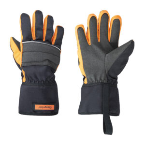 Granqvists Gloves’ black and orange Tex Grip gloves.