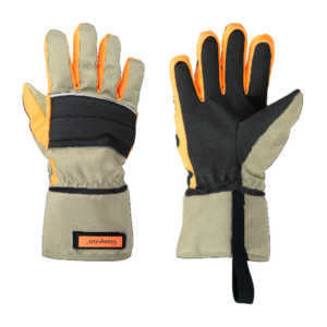 Granqvists Gloves’ beige and orange Tex Grip gloves.